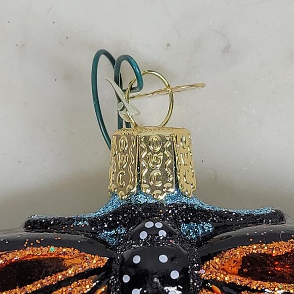 Old World Christmas Monarch Butterfly Ornament Glass Dark Halloween Witchy Decor - Picture 5 of 15
